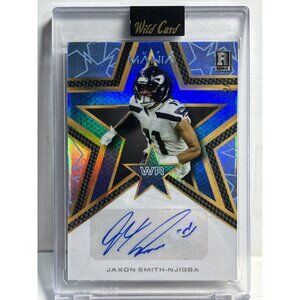 #2/3! Jaxon Smith-Njigba Wild Card Auto Mania Star Parallel Auto AMS-A Football!